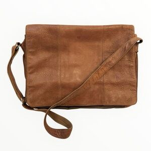 Vintage Wilsons Leather Brown Messenger Laptop Briefcase Crossbody Bag